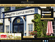 Tablet Screenshot of bunrattycastlehotel.com